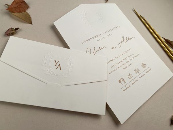Invitație minimalistă de nuntă 12284 - imagine 2
