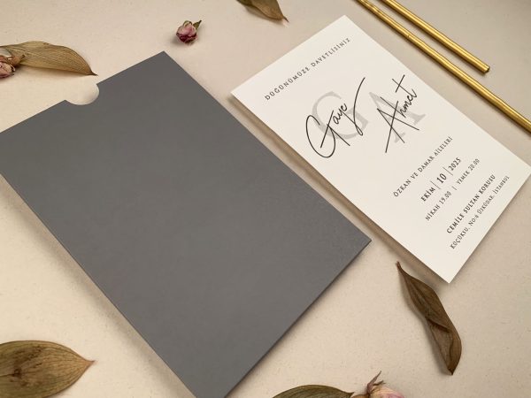 Invitație elegantă de nuntă 12286 - imagine 3