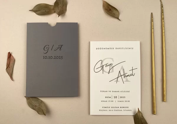 Invitație elegantă de nuntă 12286