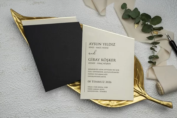 Invitație elegantă de nuntă 9275