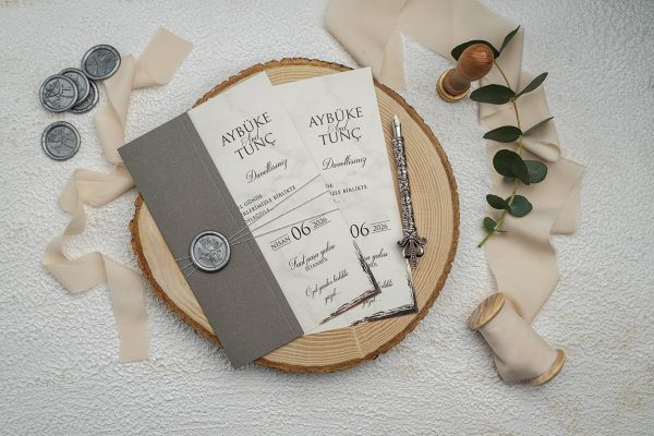 Invitație elegantă de nuntă 9276 - imagine 2