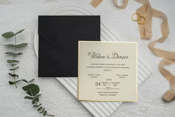 Invitație elegantă de nuntă 9282