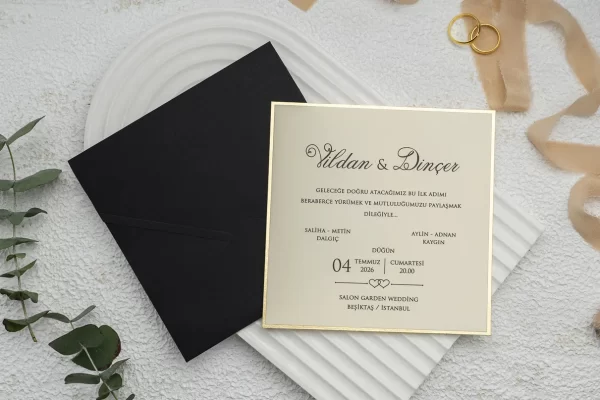 Invitație elegantă de nuntă 9282 - imagine 2