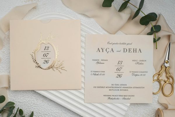 Invitație elegantă de nuntă 9285