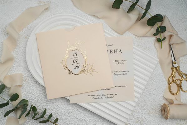 Invitație elegantă de nuntă 9285 - imagine 2