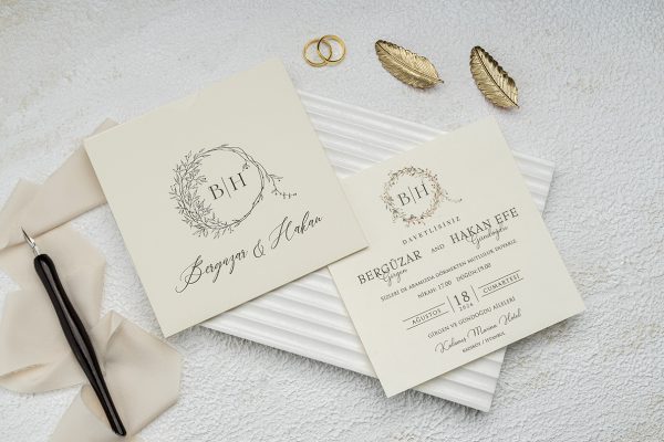 Invitație tradițională de nuntă 9286 - imagine 2