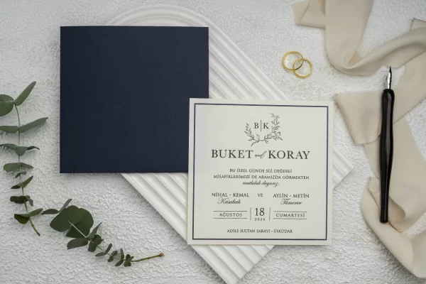 Invitație elegantă de nuntă 9287
