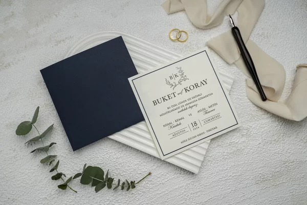 Invitație elegantă de nuntă 9287 - imagine 2