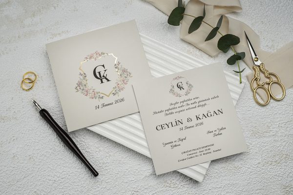 Invitație tradițională de nuntă 9289 - imagine 2