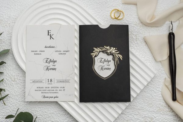Invitație elegantă de nuntă 9295