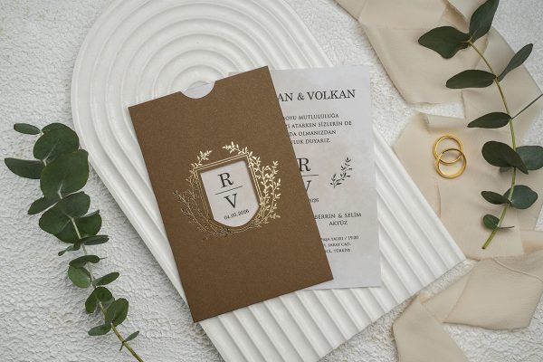 Invitație elegantă de nuntă 9296 - imagine 2