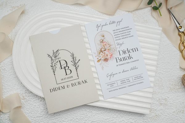 Invitație elegantă de nuntă 9298 - imagine 2