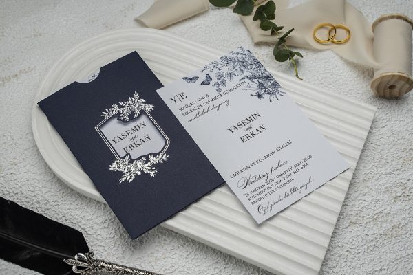 Invitație elegantă de nuntă 9299 - imagine 2
