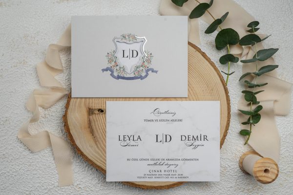 Invitație elegantă de nuntă 9301