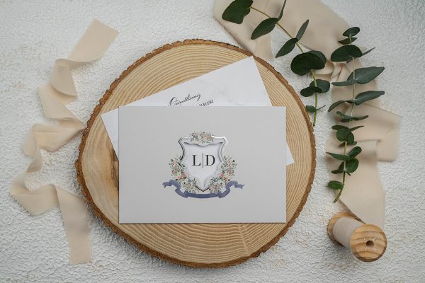 Invitație elegantă de nuntă 9301 - imagine 2