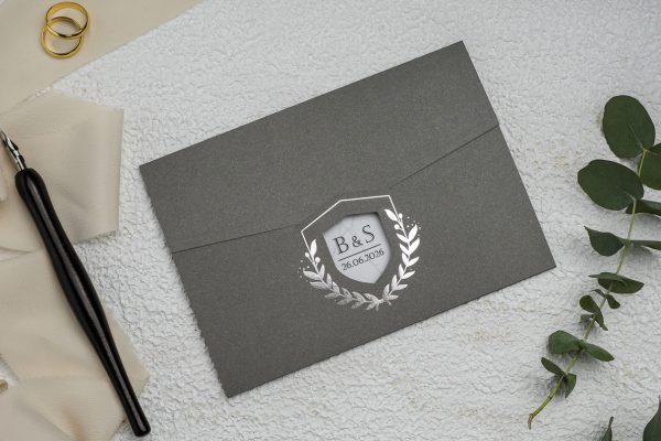 Invitație minimalistă de nuntă 9304