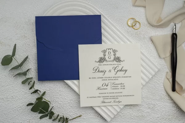 Invitație clasică de nuntă 9305
