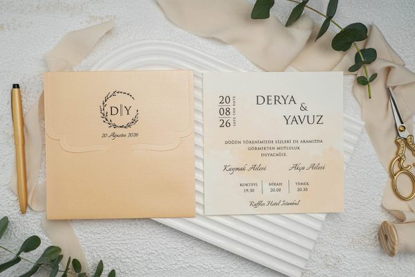 Invitație clasică de nuntă 9306