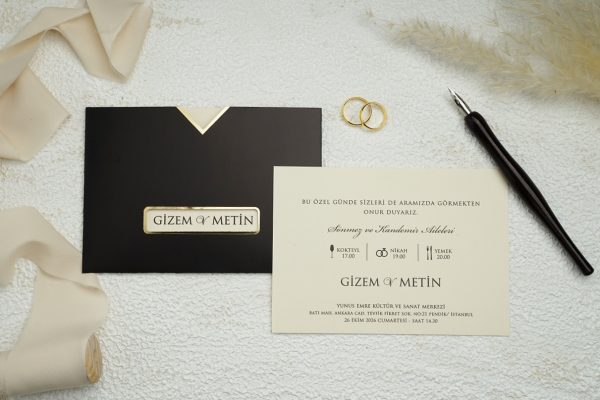 Invitație elegantă de nuntă 9308