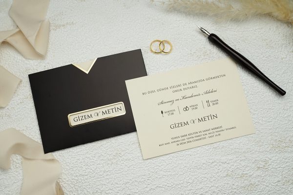 Invitație elegantă de nuntă 9308 - imagine 2