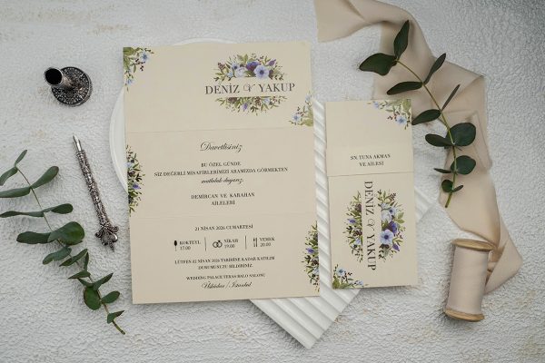 Invitație minimalistă de nuntă 9314