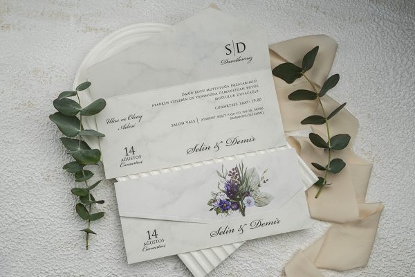Invitație minimalistă de nuntă 9315