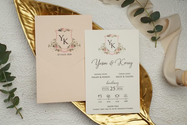 Invitație clasică de nuntă 9324