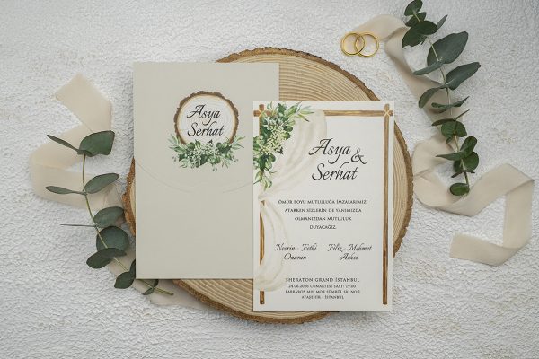 Invitație clasică de nuntă 9325
