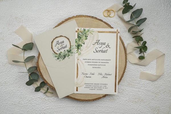 Invitație clasică de nuntă 9325 - imagine 2