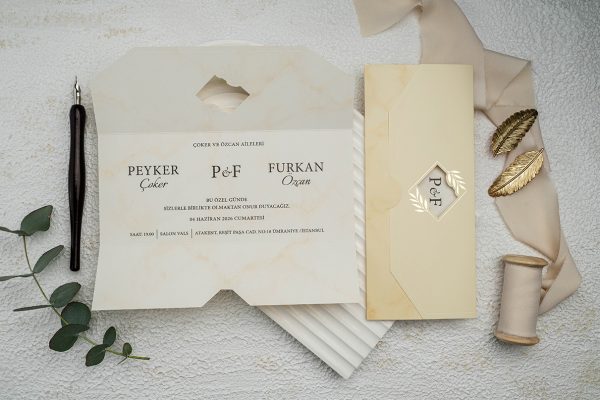 Invitație minimalistă de nuntă 9326