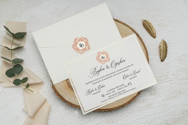 Invitație clasică de nuntă 9329 - imagine 2