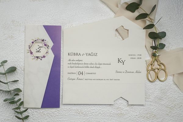Invitație minimalistă de nuntă 9331