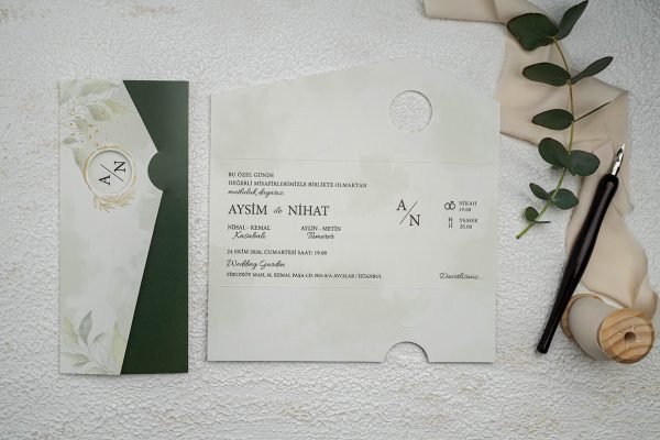 Invitație minimalistă de nuntă 9332