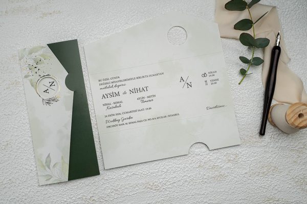 Invitație minimalistă de nuntă 9332 - imagine 2