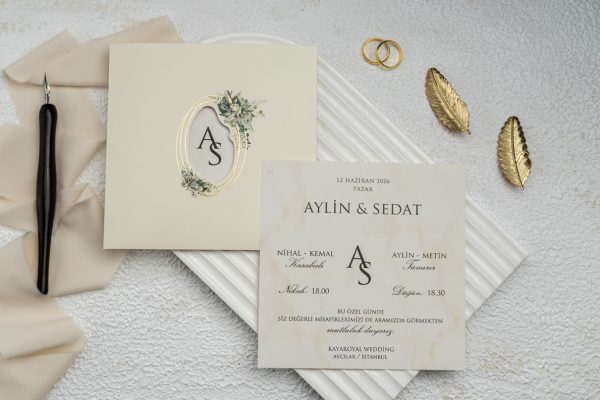 Invitație clasică de nuntă 9334