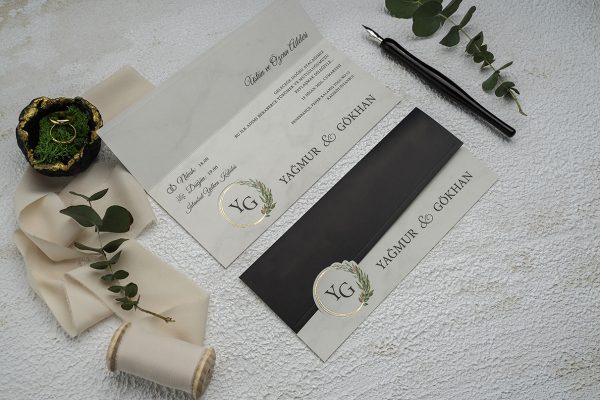 Invitație minimalistă de nuntă 9335 - imagine 2