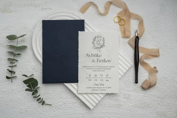 Invitație elegantă de nuntă 9336