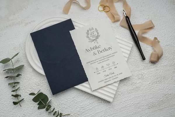 Invitație elegantă de nuntă 9336 - imagine 2