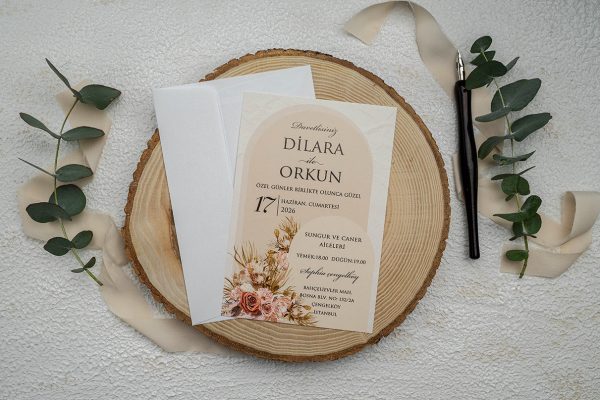 Invitație tradițională de nuntă 9345 - imagine 2