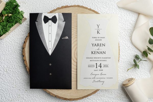 Invitație elegantă de nuntă 9347