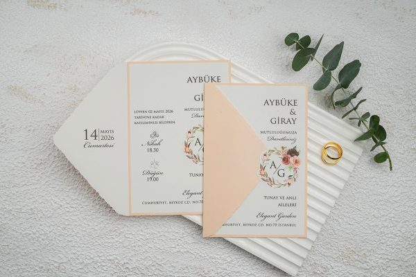 Invitație minimalistă de nuntă 9349 - imagine 2