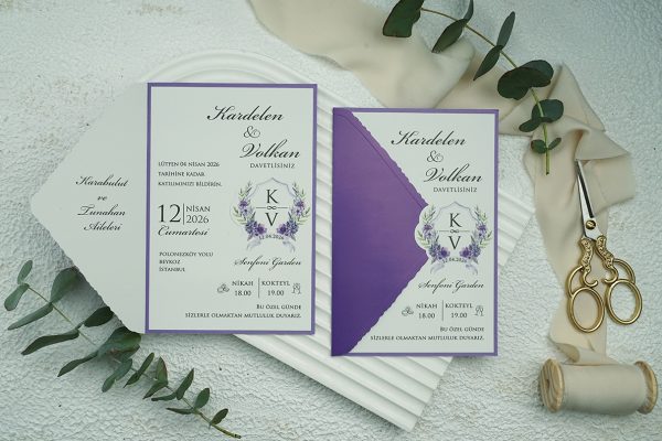 Invitație minimalistă de nuntă 9351 - imagine 2