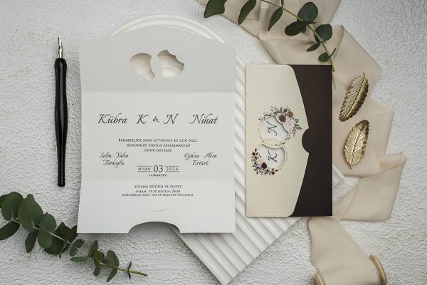 Invitație minimalistă de nuntă 9353