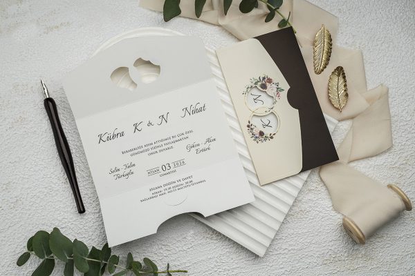 Invitație minimalistă de nuntă 9353 - imagine 2