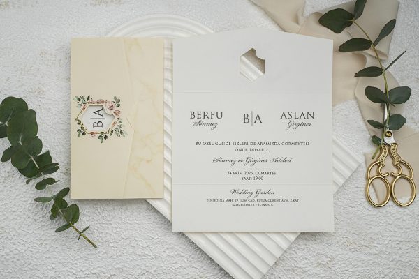 Invitație minimalistă de nuntă 9355