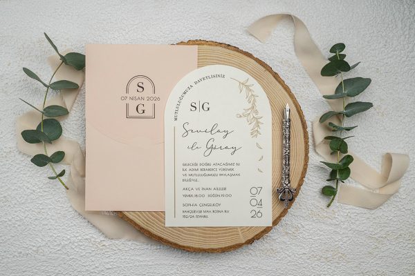 Invitație elegantă de nuntă 9356