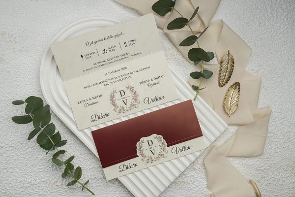 Invitație minimalistă de nuntă 9359