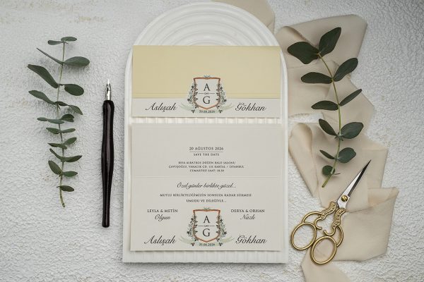 Invitație minimalistă de nuntă 9361