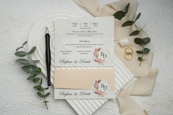 Invitație minimalistă de nuntă 9362