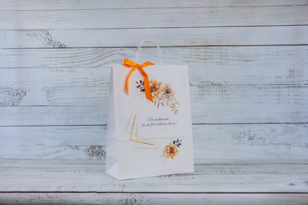 Pungă de hârtie pentru mărturii PINP06 22x31x10cm - imagine 2